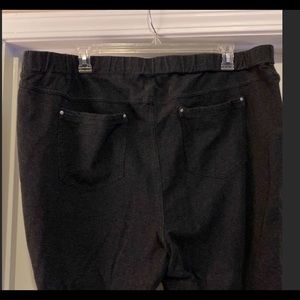 PLUS SIZE  jeans. Dark charcoal, or stonewash black. 3X, pull on jeans